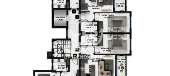 شقة 1+1 في Gazipasa, Turkey رقم 5497 6