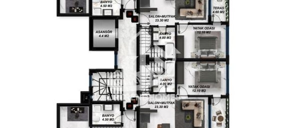 شقة 1+1 في Gazipasa, Turkey رقم 5497 4