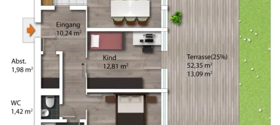 2 غرف نوم شقة في Traunstein, Germany رقم 165058 12