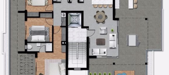 Квартира с 3 спальнями в Гермасойя, Кипр № 17836 13