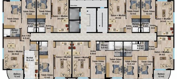 2-salle Penthouse à Cikcilli, Turkey No. 29837 25