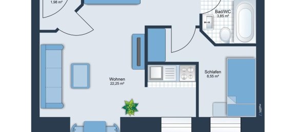 Apartamento de 1 dormitorio en Chemnitz, Germany No. 326187 2