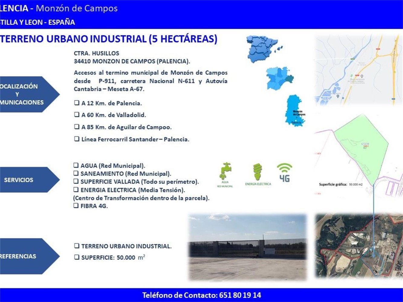 Земельный участок 50000м² в Паленсия, Испания № 165972