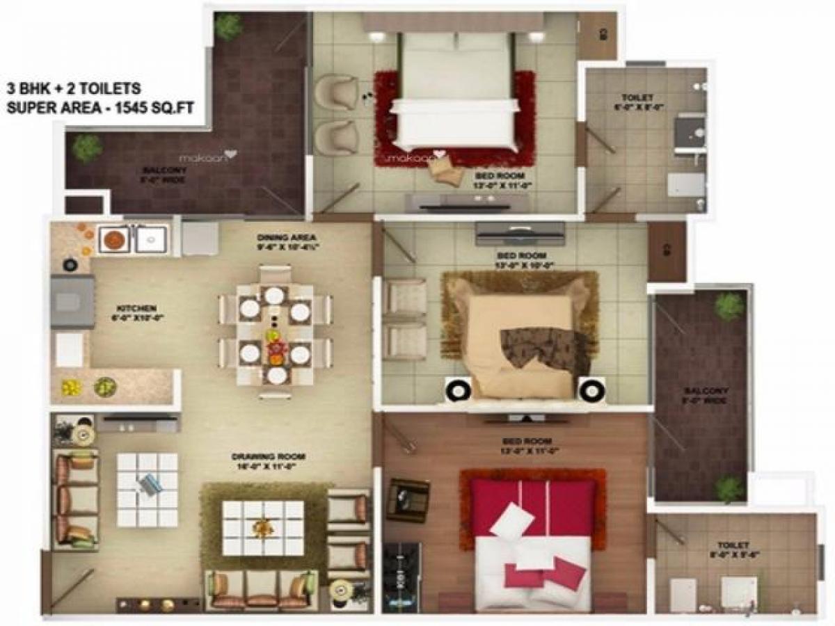 Casa T3 em Ghaziabad, India N.º 54938