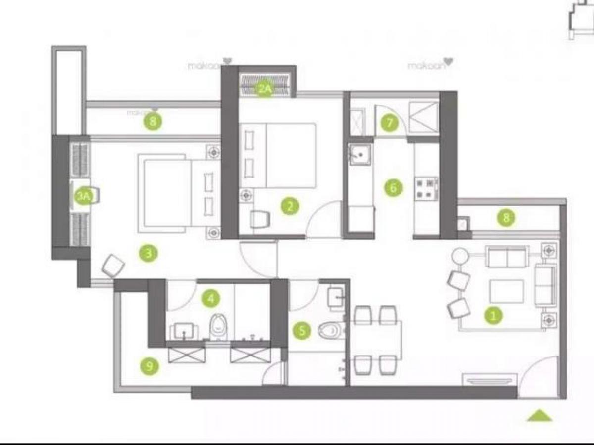 2 Schlafzimmer Haus in Mumbai, India, Nr. 2647