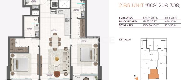 1 dormitorio apartamento en venta en Dubai, UAE № 184900 20