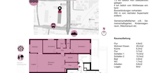 3-Zimmer Wohnung in Klagenfurt am Wörthersee, Austria, Nr. 213446 6