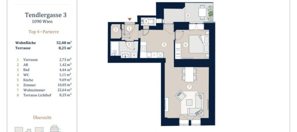 2غرفة شقة في Alsergrund, Austria رقم 126707 7