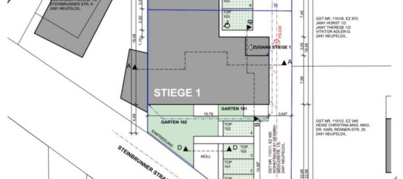 Квартира с 3 комнатами в Нойфельд ан дер Лайта, Австрия № 242948 16