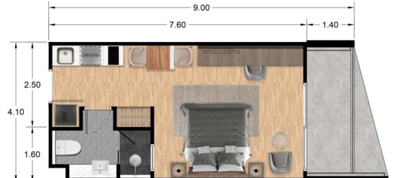 Wohnung in Phuket, Thailand 37.6m², Nr. 30048 4