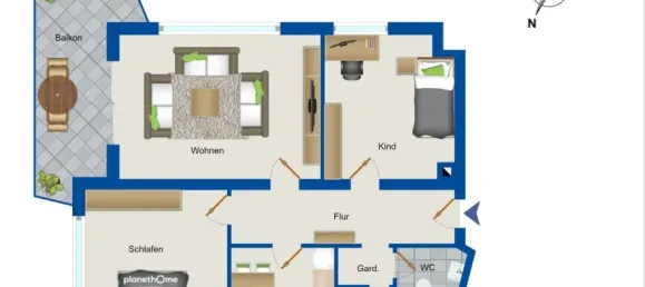 3-Zimmer Wohnung in Rhein-Neckar-Kreis, Germany, Nr. 45820 11