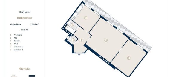 2غرفة شقة في Mariahilf, Austria رقم 246369 3