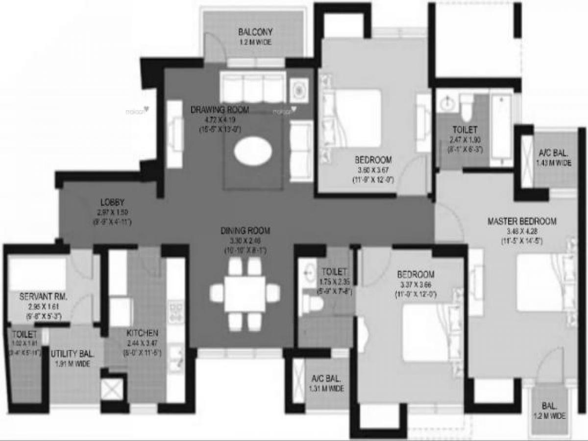 3 bedrooms House in Gurgaon, India No. 24769