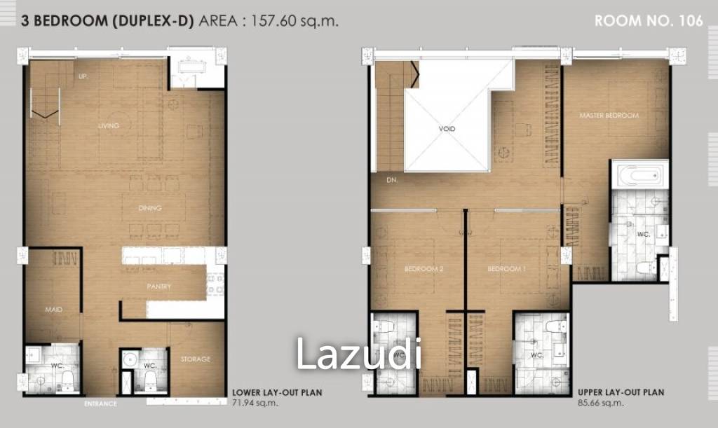 3 bedrooms Duplex in Bangkok, Thailand No. 13237