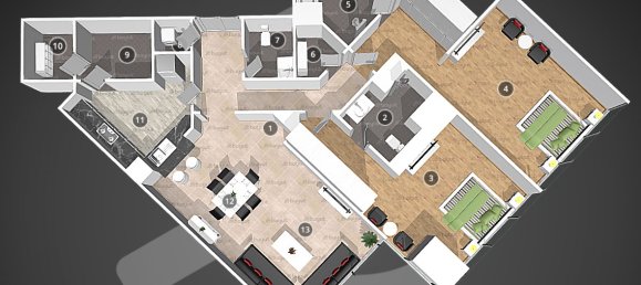 Квартира с 2 спальнями в AL BATEEN RESIDENCES, Джумейра Бич Резиденс, ОАЭ № 58824 11