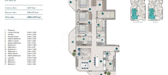 Apartamento de 2 dormitorios en Dubai, UAE No. 107871 22