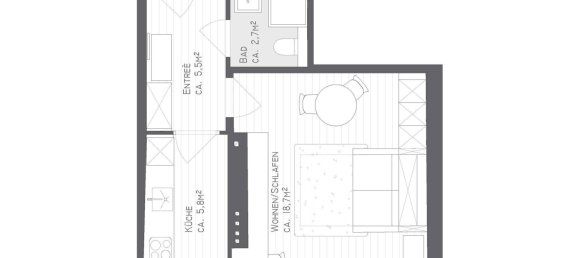 1 Schlafzimmer Wohnung in Wien, Austria, Nr. 116431 2