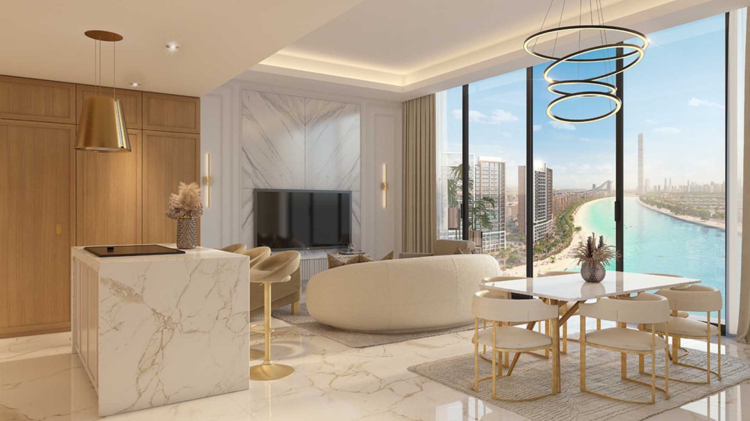 Квартира с 1 спальней в RIVIERA AZURE, Мохаммед Бин Рашид Сити, ОАЭ № 62077